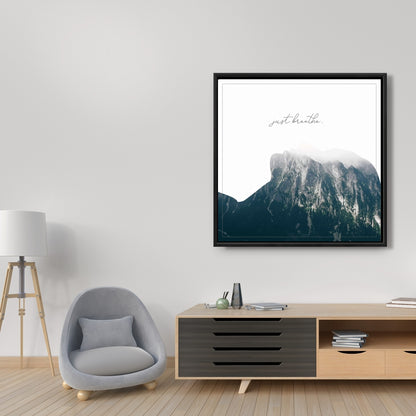 Just Breathe Trees Bedroom Blue Framed Canvas | Home Decor