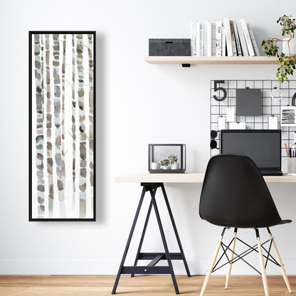 Watercolor Birch Tree Forest Canvas | Blue Bedroom Wall Art