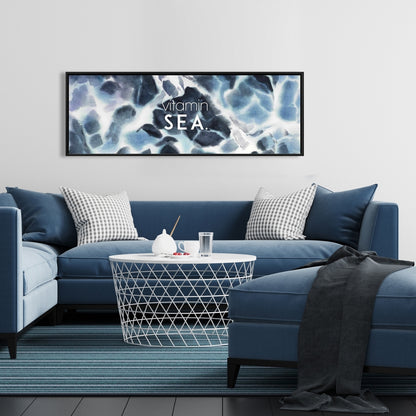Toile illustrative bleue « Vitamine Sea » | Décoration d'intérieur