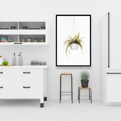Toile encadrée « Ferne suspendue » | Décoration de chambre botanique florale