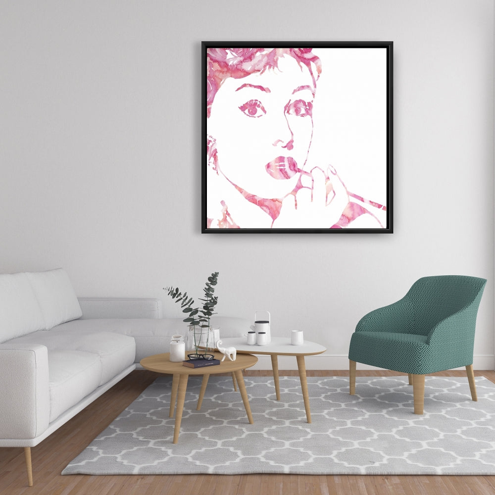 Toile encadrée rétro glamour d'Audrey Hepburn | Décoration d'intérieur
