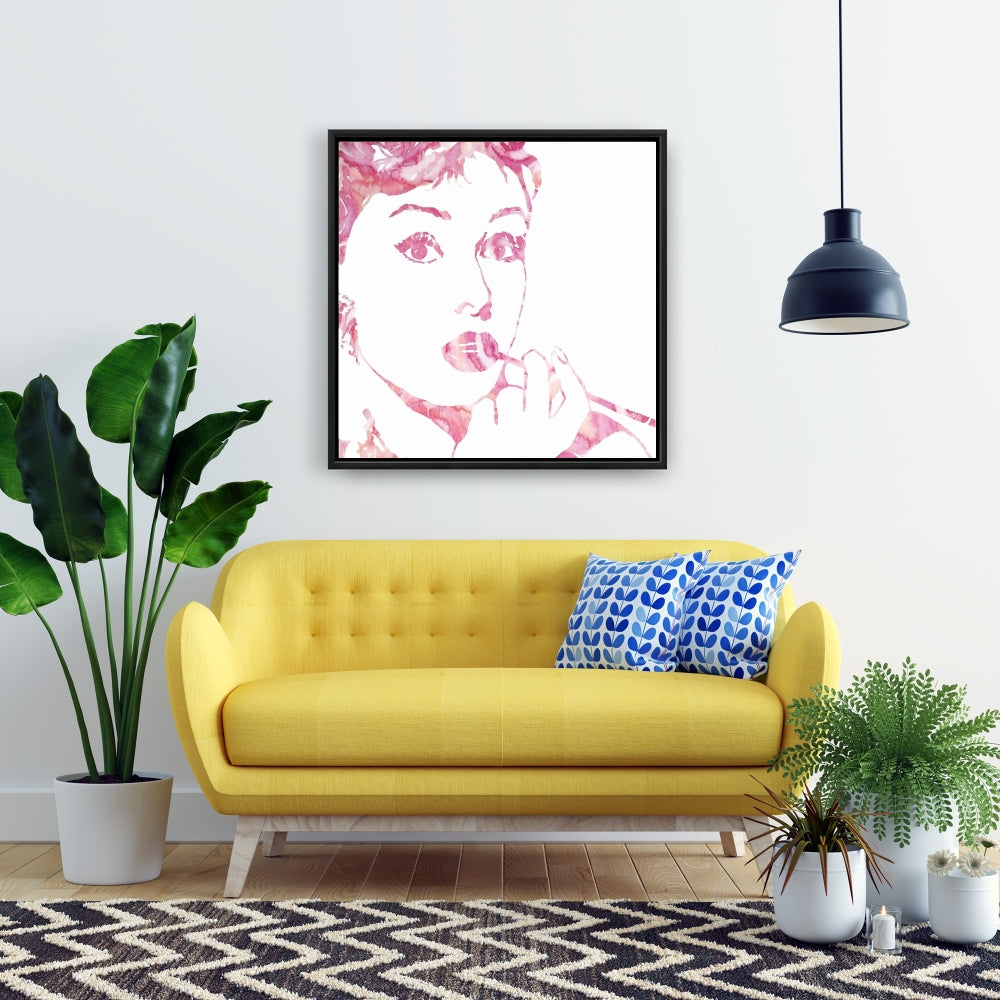 Toile encadrée rétro glamour d'Audrey Hepburn | Décoration d'intérieur