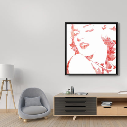 Toile Glamour Marilyn Monroe Fleurs Blanches - Décoration d'intérieur