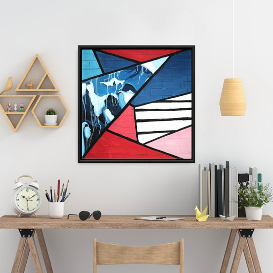 Diagonal Unity | Décoration sur toile encadrée style industriel abstrait