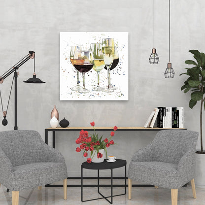 Yellow Food Canvas - Beautiful Wine Glasses Home Decor