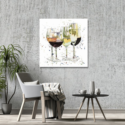 Yellow Food Canvas - Beautiful Wine Glasses Home Decor