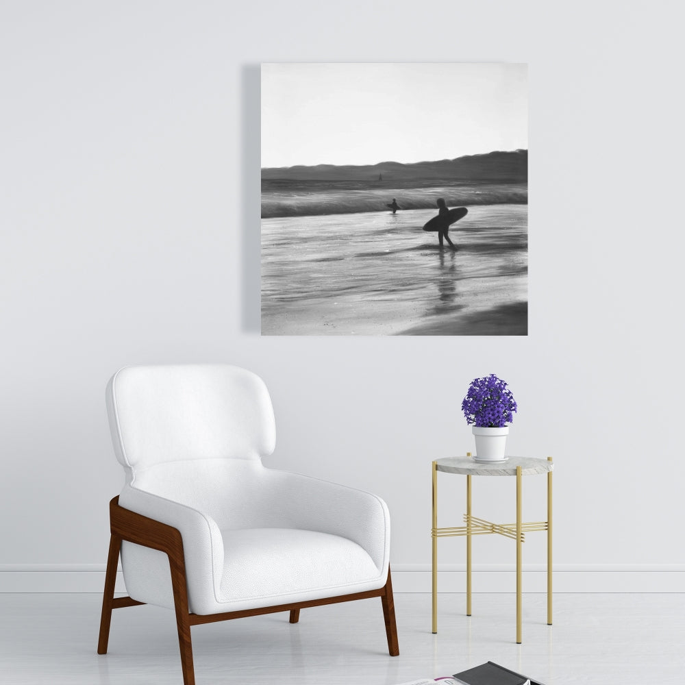 American Coastal White Canvas - Surfers Home Decor Art