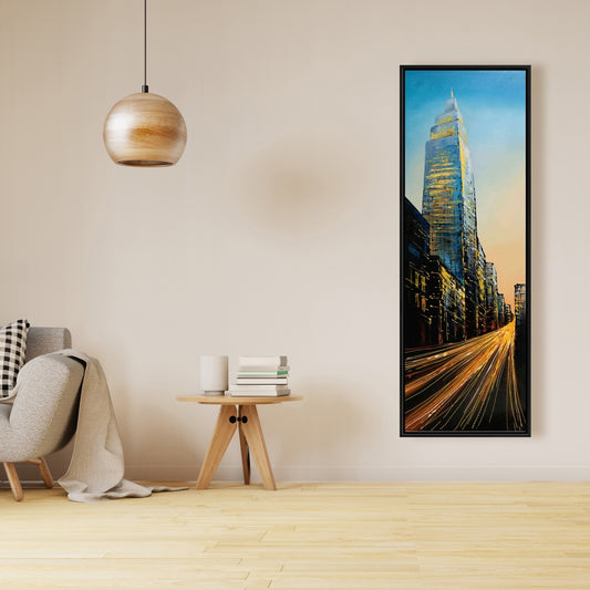 Empire State Building Street Canvas | Modern Framed Home Decor