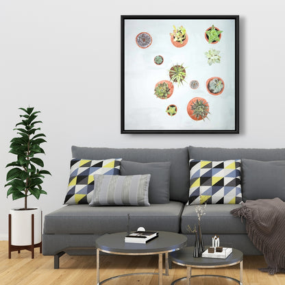 Toile encadrée Cactus - Décoration florale et botanique pour la maison