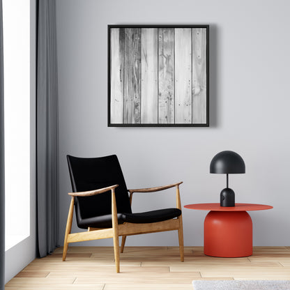 Toile de salon avec arbres gris - Décoration d'intérieur texturée en bois