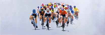 Cycling Competition Framed Canvas | Sports Home Decor Art