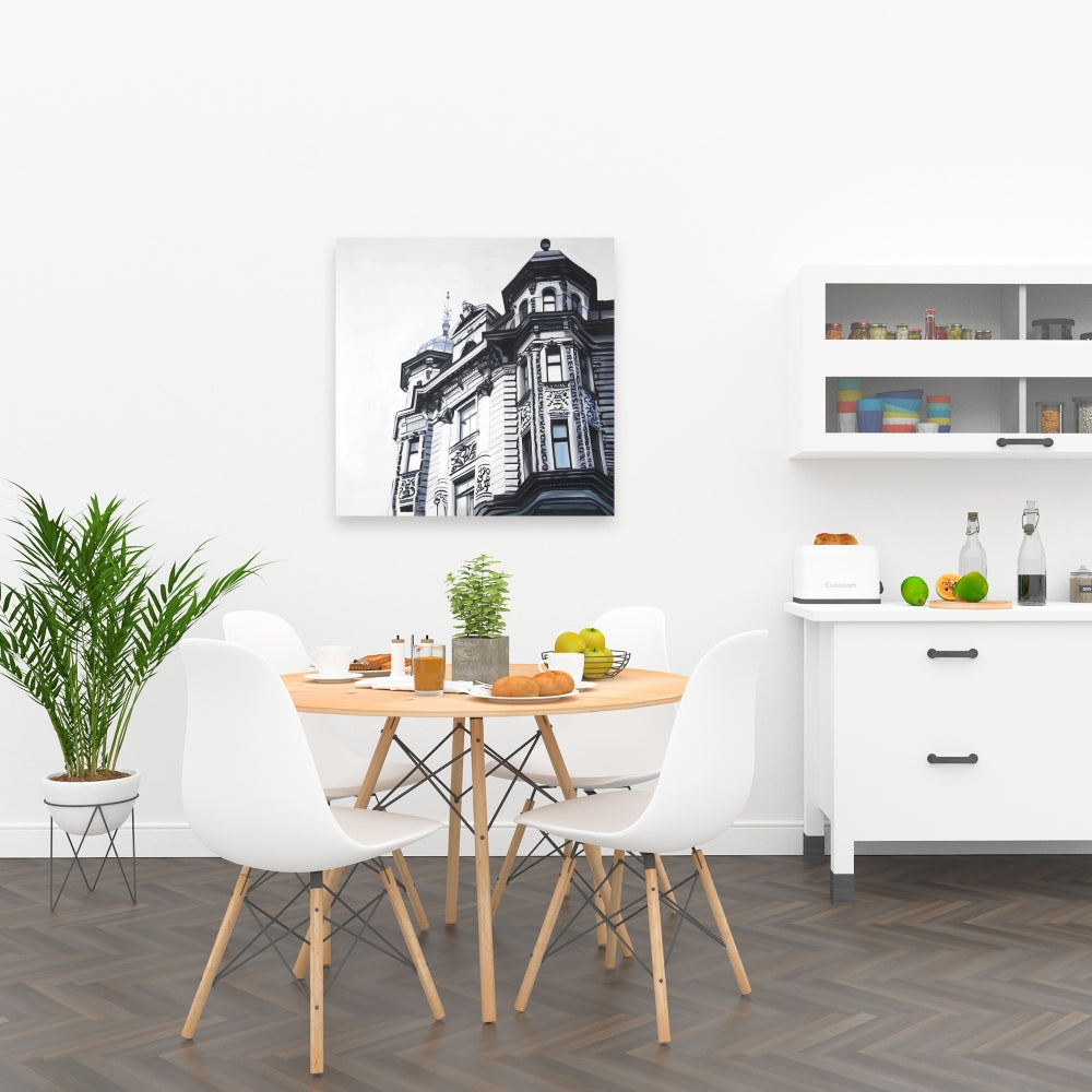 Historic Apartment Monochrome Canvas | Cities Building Decor