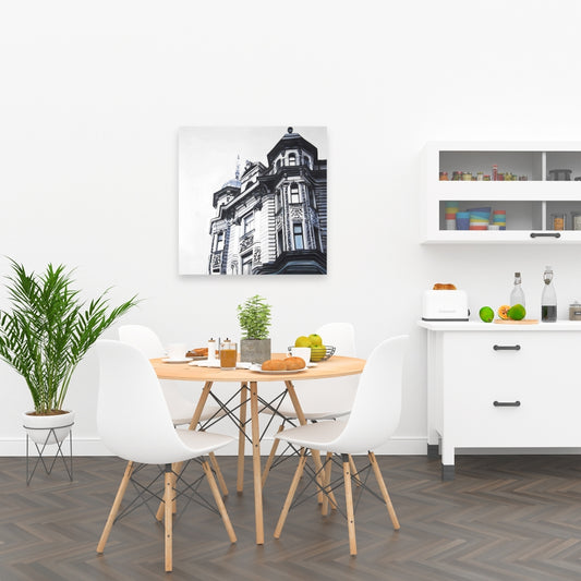 Historic Apartment Monochrome Canvas | Cities Building Decor