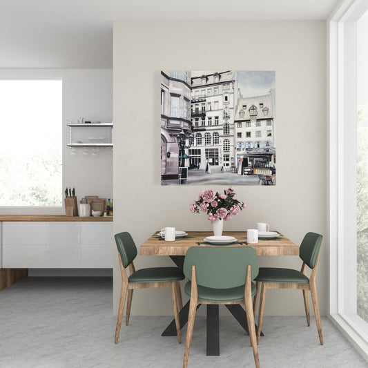Street Scene in Germany Canvas | Bedroom Decor Hyperrealism