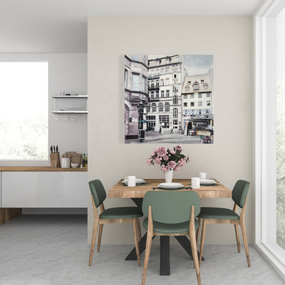 Toile « Scène de rue en Allemagne » | Décoration de chambre hyperréaliste