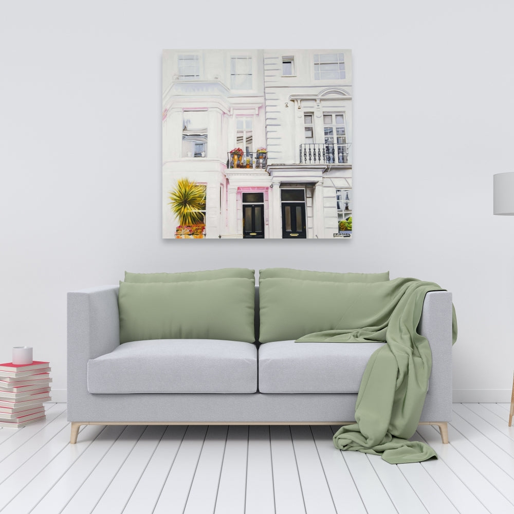 Botanical White Canvas - West Coast Houses Home Decor Art