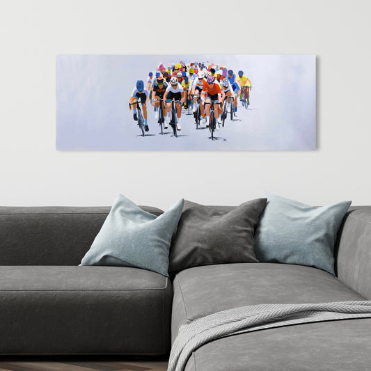 Cycling Competition Blue Canvas | Home Decor Hobbies Art