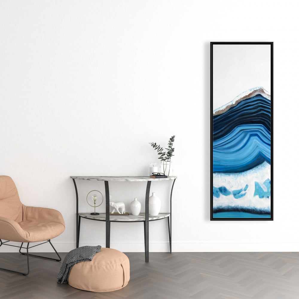 Blue Geode Profile Canvas | Object Blue Framed Wall Art