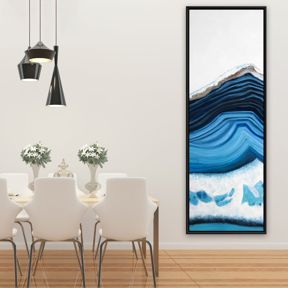 Blue Geode Profile Canvas | Object Blue Framed Wall Art