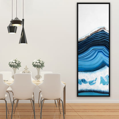 Blue Geode Profile Canvas | Object Blue Framed Wall Art