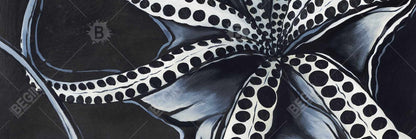Octopus Tentacle Canvas - Blue Aquatic Bathroom Home Decor