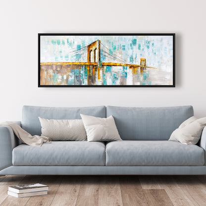 Brown Industrial Brooklyn Bridge Canvas - Home Decor Wall Art