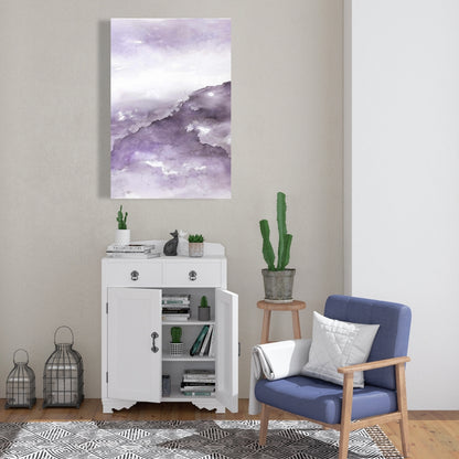 Nebula Canvas Art - Purple Bedroom Shapes | Home Decor