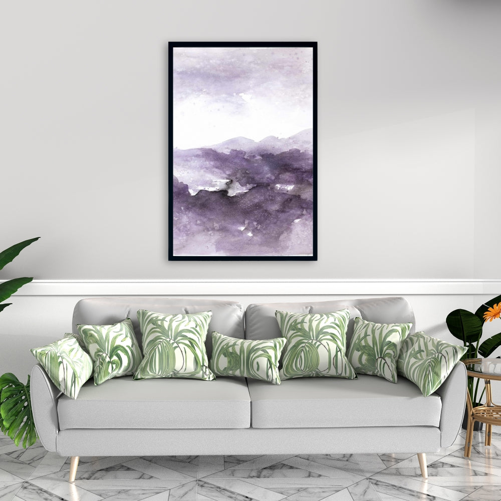 Toile encadrée « Nuage violet abstrait » | Décoration murale pour chambre