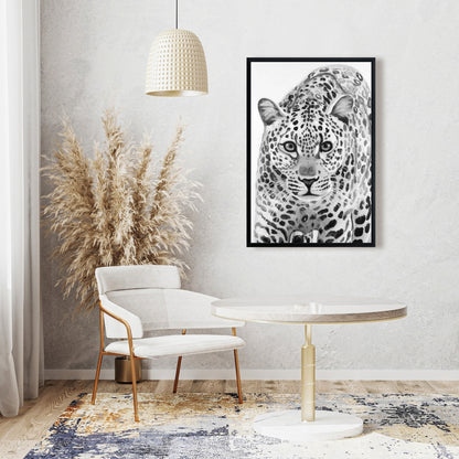 Leopard Ready to Attack - African Canvas Art for Home Decor