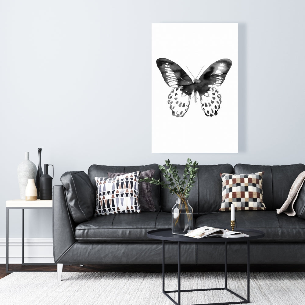 Black Butterfly Minimalist Canvas | Home Decor Wall Art