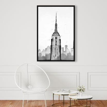 Empire State Building Canvas - Industrial City Home Decor