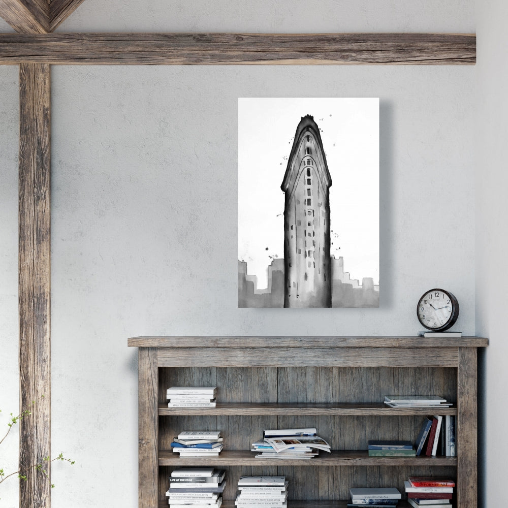 Flatiron Building White Canvas - Contemporary Bedroom Decor