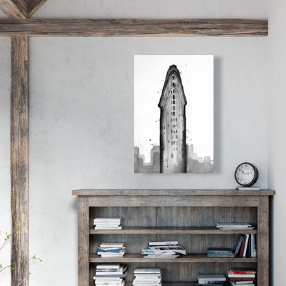 Flatiron Building White Canvas - Contemporary Bedroom Decor