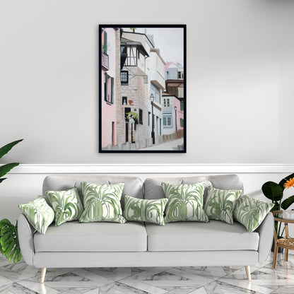 Brown Building Canvas - Street in Montmartre Paris Wall Art