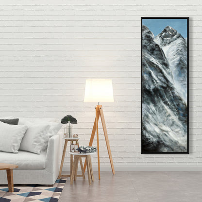 Lhotse Wall Canvas | Blue Mountains Framed Art for Home Decor