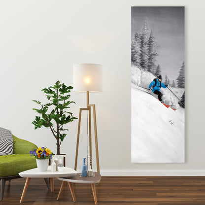 Man Skiing in Mountain Canvas | Sports & Games Home Decor