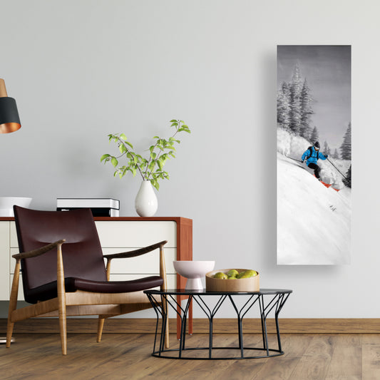Man Skiing in Mountain Canvas | Sports & Games Home Decor