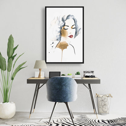 Aquarelle Femme Classique | Décoration sur Toile Beauté Minimaliste