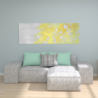Gold Erosion Abstract Industrial Gray Canvas | Home Decor