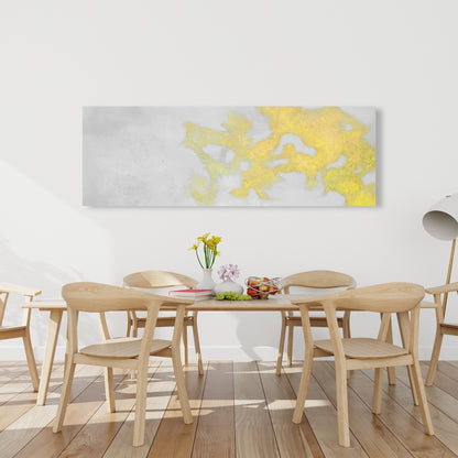Gold Stains Abstract Canvas - Modern Bedroom Decor Art
