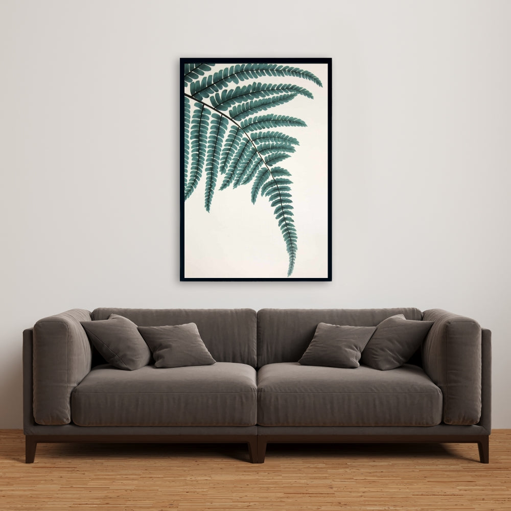Fern Floral & Botanical Green Bedroom Framed Canvas Decor