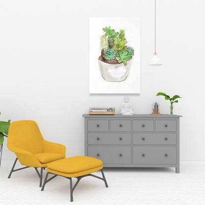 Cactus Assortment Canvas - Exotic Floral Botanical Home Decor