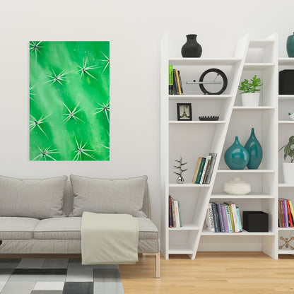 Cactus Closeup Canvas | Botanical Bedroom Decor | Floral Art
