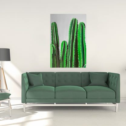 Cactus Candles Canvas - Exotic Botanical Art for Home Decor