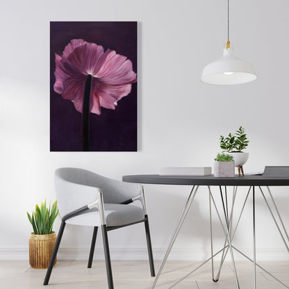 Purple Petals Canvas - Minimalist Bedroom Decor | Home Art