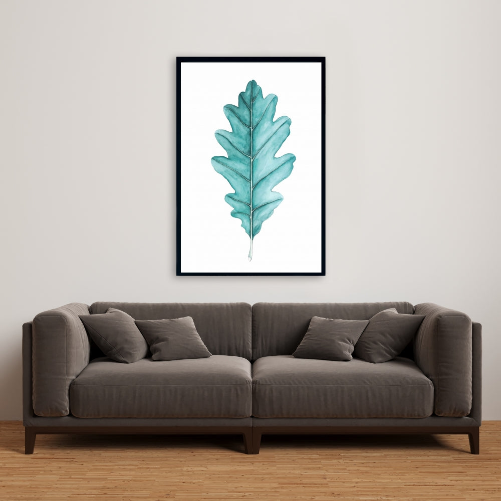 Oak Leaf Green Floral Botanical Bedroom Canvas | Home Decor