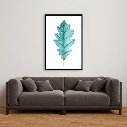 Oak Leaf Green Floral Botanical Bedroom Canvas | Home Decor