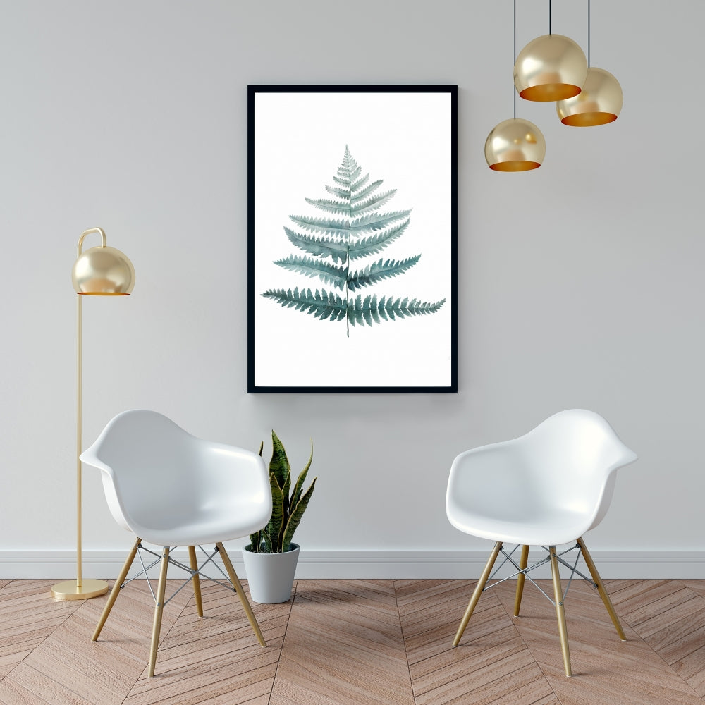 Toile encadrée « Fern Botanical » | Décoration de chambre scandinave