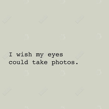 Minimalist Shapes Bedroom Canvas - I Wish My Eyes Could Take Photos