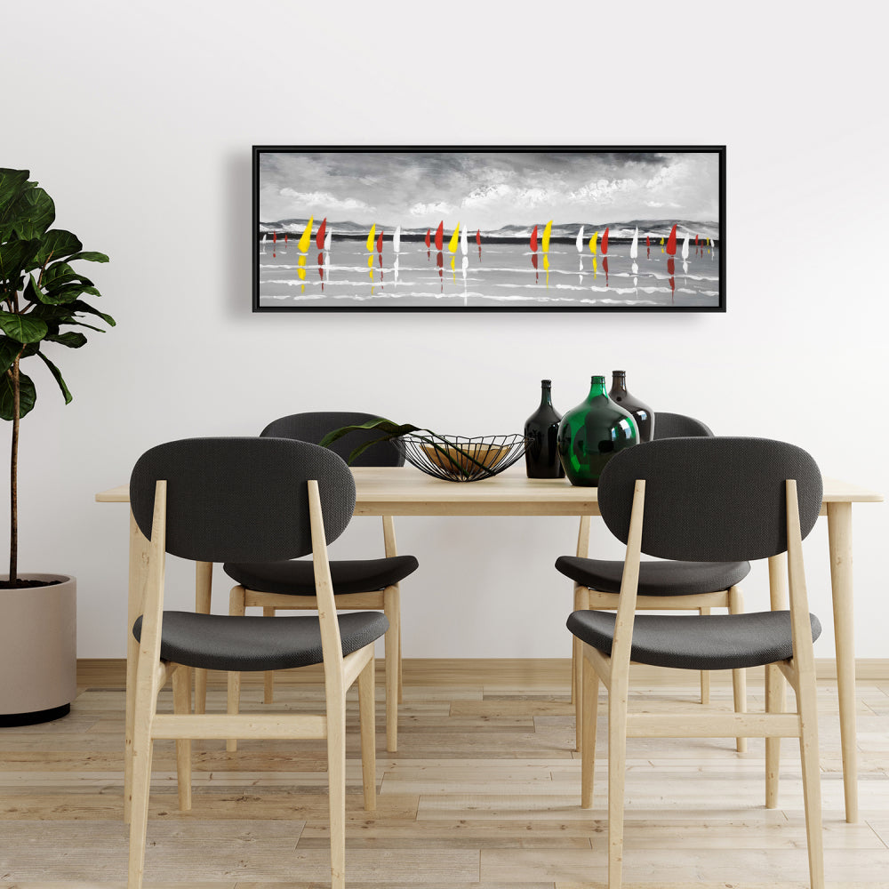 Toile « Voilier sur le lac » pour chambre à coucher | Décoration d'intérieur